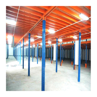 Plateforme de Stockage Industrielle en Acier pour Mezzanine, Étagère à Marches Noire pour Entrepôt, 2/3 Niveaux, Haute Capacité de Charge, Anti-Corrosion