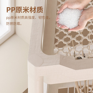 Kitchen Storage Rack Multi Layer Plastic <b>With</b> <b>Wheels</b> Movable Organizer For Kitchen - Product Image 3