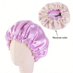 Lot de 2 Bonnets Maman et Moi en Soie pour Enfants et Femmes, en Satin pour Dormir avec Bande Élastique Ajustable, Cadeaux - Product Image 4