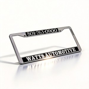 Cadre de <span class=keywords><strong>plaque</strong></span> <span class=keywords><strong>d</strong></span>'<span class=keywords><strong>immatriculation</strong></span> en alliage de zinc, couleur personnalisée, logo, pour marquage de flotte de voitures de service, compatible multi-véhicules, économique, pour restauration automobile - Product Image 2