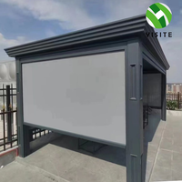 Ziptrack-persiana enrollable para ventanas, parasol de pantalla inteligente con cremallera para patio, para exteriores