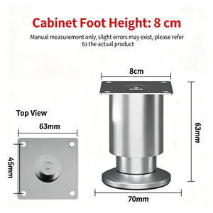 Patins de nivellement réglables, pieds de nivellement pour meubles avec vis filetées, patins de base en caoutchouc pour table, chaise, armoire, commode - Product Image 4