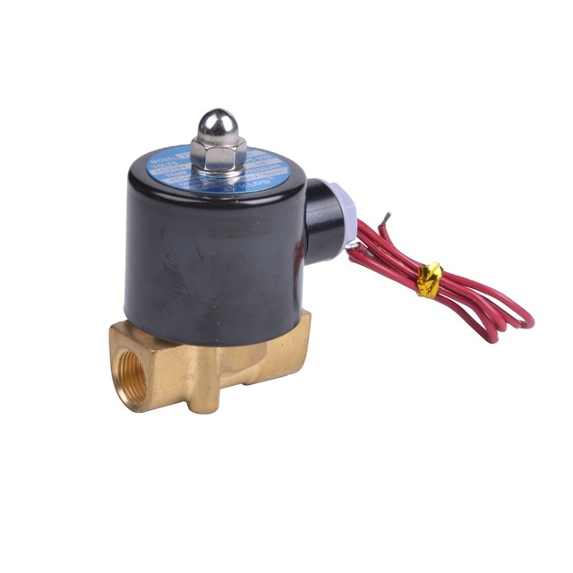 2/2 Way 2W025-08 Brass Solenoid Valves 1/4" 12V 24V 220 Volt for Gas Water & Oil Control OEM Customization Supported