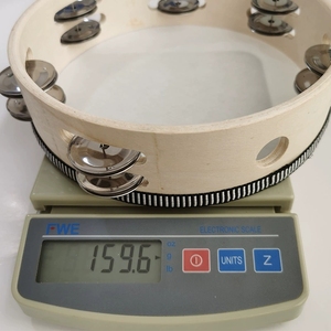 Wholesale Natural Wood Double Row Tambourine <b>Drum</b> With Black White Ribbon Edge Orff Percussion Instrument For Teaching - Product Image 4