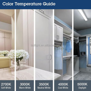 Cambridge Oak langit-langit LED 4 kaki persegi lampu dapur Linear Flush Mount langit-langit 4100K putih dingin 35 watt IP44 ruang tamu - Product Image 2