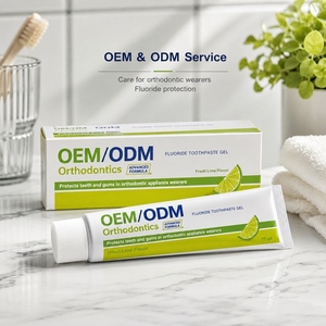 Dentifrice Gel Orthodontique OEM/ODM 75ml, Formule Avancée, Triple Protection, Saveur Citron Vert Rafraîchissante, Protège l'Émail, Combat les Plaque <span class=keywords><strong>Dentaire</strong></span> - Product Image 1