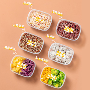 Cartoon Bento <b>Box</b> Rectangle Plastic Lid Food Storage Container For Brown Rice <b>Mixed</b> Grains Fruits Vegetables All Ages - Product Image 2