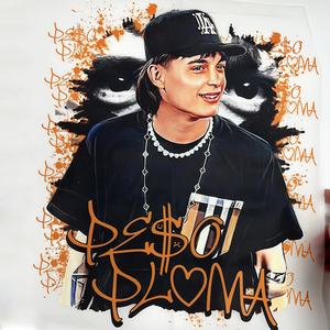 Vinilos Termoadhesivos DTF de Diseño Personalizado de Cantantes Mexicanos, Listos para Planchar, Calcomanías Termoadhesivas para Camisetas, ¡Gran Venta! - Product Image 6
