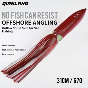 Señuelos <span class=keywords><strong>de</strong></span> pesca marina huecos <span class=keywords><strong>de</strong></span> acero inoxidable Yousya para lubina, con anzuelos, cebo blando, 31 cm <span class=keywords><strong>de</strong></span> largo, 67 g - Product Image 5