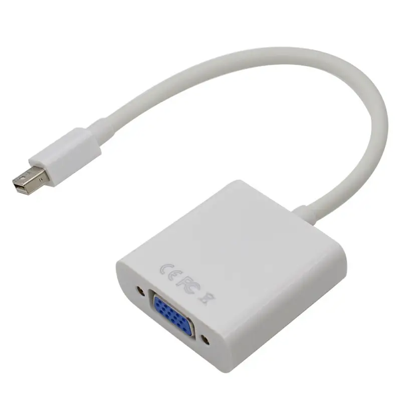 Mini DP VGA adaptörü kablo Mini DisplayPort VGA dönüştürücü Display Port Apple Macbook Mac iMac Pro için Thunderbolt 1080P hava