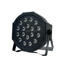 Lumière d'étape abordable du plastique 18*1W de Chine mini RVB plat DMX a mené la lumière de pair