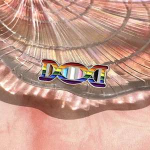 LGBT Rainbow Stripe Science DNA para solapa Pin Badge <span class=keywords><strong>Gay</strong></span> Bisexual Pride Metal Broche Joyería de hadas para mochila Camisa Metal Craft - Product Image 5