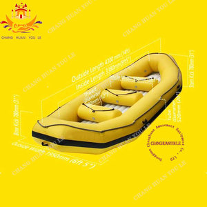 Pvc 0.9 mét hoặc 1.2 mét 8 người CE Chất lượng cao <span class=keywords><strong>Inflatable</strong></span> Trắng sông nước 14ft whitewater thuyền bè - Product Image 2