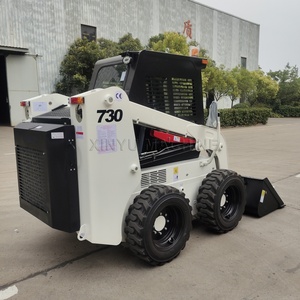 Minicargadora de dirección deslizante con cucharón delantero con orugas de 700kg Cargadora de ruedas de trabajo en buenas condiciones con motor como componente central - Product Image 5