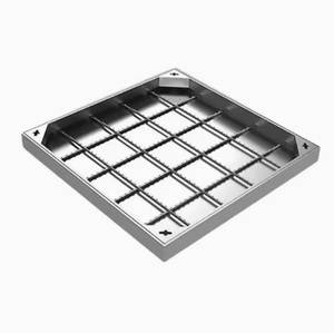 Tapa de alcantarilla cuadrada de acero inoxidable para parques al aire libre, diseño invisible - Product Image 4