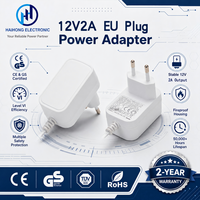 Adaptateur secteur 12V 2A 24W à large plage de tension 100V-240V, prise EU, alimentation à découpage pour usage mondial, transformateur électronique domestique