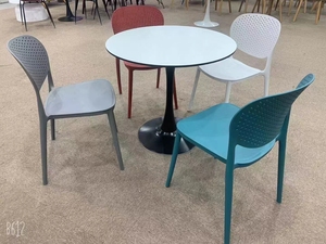 Grosir kursi mebel Restoran warna-warni kustom mewah desain Italia kursi makan <span class=keywords><strong>Stackable</strong></span> plastik PP - Product Image 6
