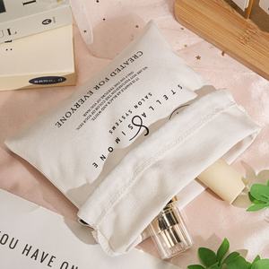 Bolsa de Armazenamento Personalizada para Shampoo de Extensões de Cabelo em Algodão Twill com Logo Personalizado e Cordão - Product Image 4