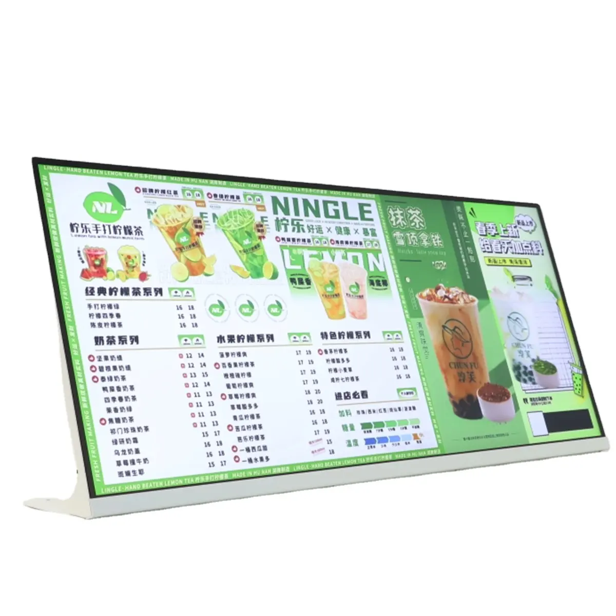Цифровой Настольный дисплей меню рекламный плеер с молоком чай доска меню настольная цифровая вывеска