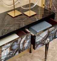 Table de console en marbre de luxe haut de gamme pour villa hôtel agate