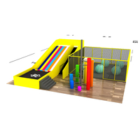 Centre commercial de bonne qualité, parc de trampoline intérieur pour enfants, aire de jeux intérieure pour enfants avec grand toboggan