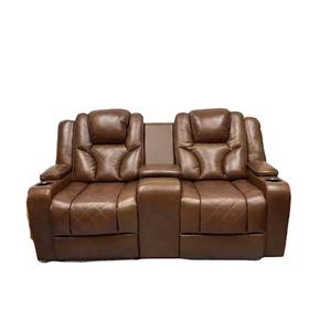 Modern electric recliner set 3+2+1, with blue LED <b>strip</b>, integrated reading <b>light</b> and fast charging <b>USB</b> port - Product Image 4