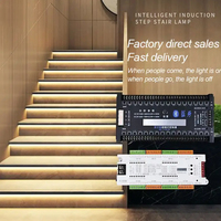 DC12V/24V Smart Human Body Induction 16 Étapes Détecteur de Mouvement Led Kit d'éclairage d'escalier
