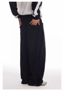 Pantaloni della <span class=keywords><strong>tuta</strong></span> larghi con coulisse grigi, pantaloni Casual larghi con Logo con lettera minimalista, pantaloni della <span class=keywords><strong>tuta</strong></span> di marca Streetwear Unisex - Product Image 5