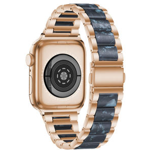 Luxury Metal and Resin Watch Strap for Apple Watch S10 11 46mm Ultra 49mm SE44 mm and 18 20 22mm Watch Replacement Watch Band - Product Image 4