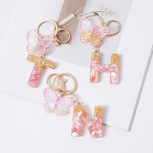 Venta caliente mariposa colgante llavero moda carta acrílico llaveros al por mayor logotipo personalizado bolsa decoración llaveros <span class=keywords><strong>Widget</strong></span> - Product Image 4