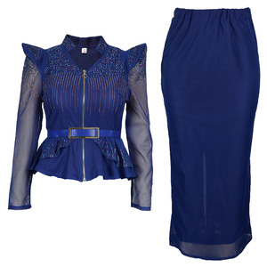 Completo Due Pezzi Taglie Forti Abbigliamento Femminile Sexy Alta Qualità Abito Tradizionale Africano <span class=keywords><strong>Oversize</strong></span> per Serate Eleganti - Product Image 6