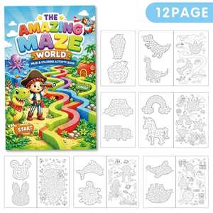 <span class=keywords><strong>Libro</strong></span> de Actividades de Matemáticas <span class=keywords><strong>Sudoku</strong></span> Personalizado, 12 Páginas de Rompecabezas, Laberinto, Juego de Palabras, 4 Temas, <span class=keywords><strong>Libro</strong></span> de Juegos Divertidos <span class=keywords><strong>para</strong></span> Preescolares y Niños Pequeños - Product Image 1