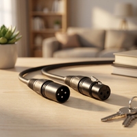 Câbles audio XLR mâle-femelle Aixton personnalisés, longue durée de vie, fiables, conducteur en cuivre nu, noirs, pour éclairage de scène, microphone