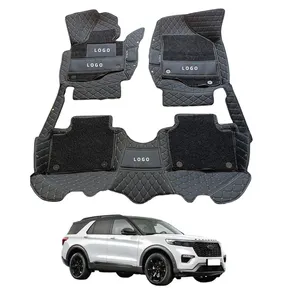 2024 precio bajo Venta caliente juego completo de alfombrillas de coche impermeable 7D 5D lujo EVA cuero PVC rollo logotipo personalizado