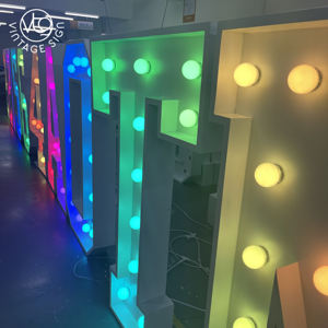 LED 숫자 조명 Marquee 편지 Mr & Mrs 공장 사용자 정의 조명 사인 웨딩 장식 - Product Image 5