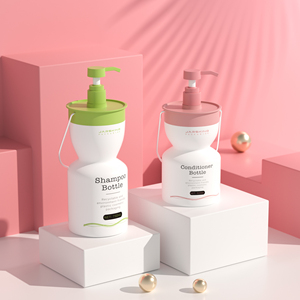 Sang Trọng Petg Độc Đáo Vòng Du Lịch Rỗng 500Ml 750Ml Gel Tắm Rửa Cơ Thể Dầu Gội Đầu Lotion Bơm Bao Bì Chai Với Xử Lý - Product Image 2