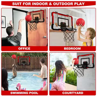 Ring Basket Mini Keren untuk Anak, Mainan Ring Basket Tempel Dinding untuk Latihan di Dalam Ruangan, Set Mainan Ring Basket untuk Dewasa dan Anak