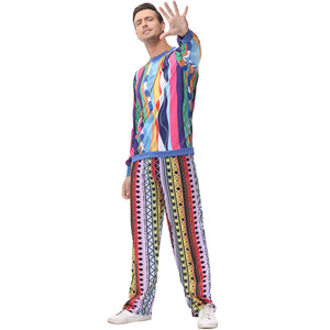 Disfraz de fiesta de Carnaval <span class=keywords><strong>para</strong></span> hombre, traje de actuación en escenario Hippie Retro, uniforme de juego de rol <span class=keywords><strong>para</strong></span> hombre, 2017 - Product Image 4