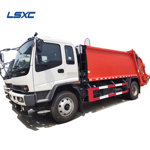13 Cubic meter garbage compactor truck waste bin cleaning truck garbage collector truck