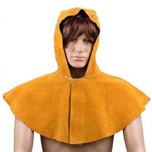 Casquette de sécurité industrielle robuste la plus vendue, équipement de protection de soudage en cuir croûte ignifuge de haute qualité, certifiée CE - Product Image 1