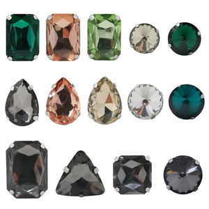 Piedras acrílicas de imitación en forma de lágrima con 16 facetas para bricolaje, ropa, joyería y accesorios al por mayor - Product Image 2
