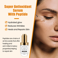 Sérum Visage HPR 4 Pièces Luxe Super Antioxydant Peptides Anti-Âge Anti-Rides Raffermissant Éclaircissant Soin de la Peau Liquide Végétalien