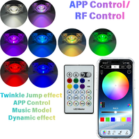 Kit de plafonnier LED RVBW 16W à effet scintillant en alliage d'aluminium avec fibres optiques, lumières de plafond effet étoiles filantes, contrôle par application, IP20 DC