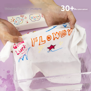 Set di Pennarelli Lavabili per Tessuti, <span class=keywords><strong>8</strong></span> Colori, Non Sbavanti, per Disegno su Vestiti e Artigianato Fai-da-Te - Product Image 2
