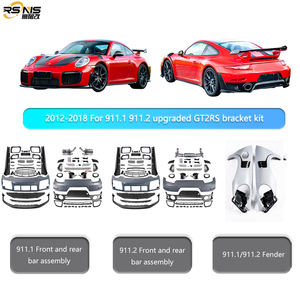 Per <span class=keywords><strong>Porsche</strong></span> <span class=keywords><strong>911</strong></span> 991.2 Kit Paraurti Anteriore e Posteriore Migliorati Stile GT2 RS, Parafanghi, Cofano in Carbonio a Secco, Labbro Anteriore, Diffusore e Spoiler Posteriore - Product Image 1