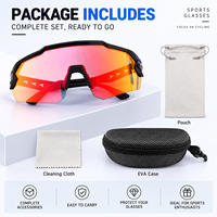 Lunettes de sport photochromiques à large champ de vision, protection UV400, avec verres en polycarbonate pour le cyclisme, la course à pied et les activités de plein air