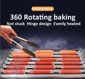 <span class=keywords><strong>Hot</strong></span> <span class=keywords><strong>dog</strong></span> 11 rouleaux avec chauffe-pain Machine à <span class=keywords><strong>hot</strong></span> <span class=keywords><strong>dog</strong></span> électrique automatique Rouleau à saucisse à vendre - Product Image 2