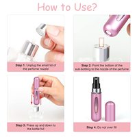 Mini atomiseur de pulvérisation de poche rechargeable au fond de 5ml parfum atomiseur de bouteilles de parfum en aluminium