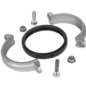Thép không gỉ 304 phụ kiện đường ống cứng nhắc khớp nối Tri kẹp ferrule rãnh linh hoạt đôi bu lông ống ống rãnh khớp nối kẹp - Product Image 6