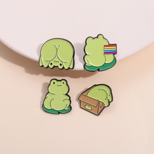 卸売ユニセックスかわいいレインボーアニマルメタルブローチ在庫ゲイレズビアンロゴエナメルピン - Product Image 2